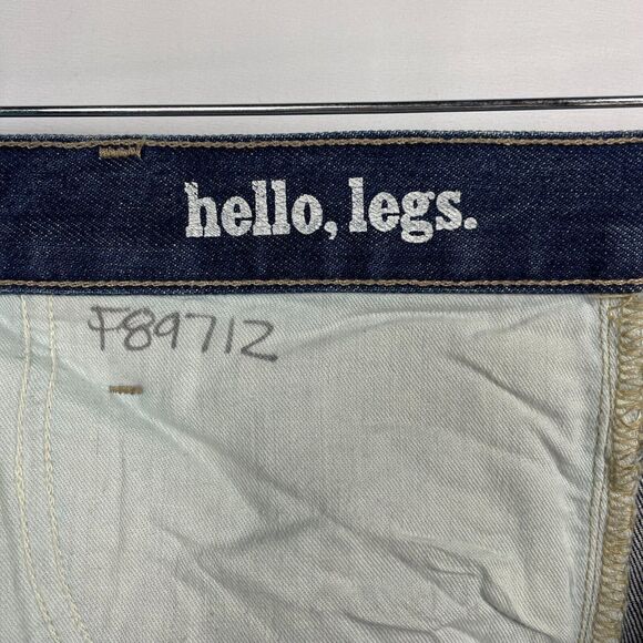 Wildfox Hello Legs Boyfriend Jeans Est Size 6 8 Blue Denim - Picture 3 of 14
